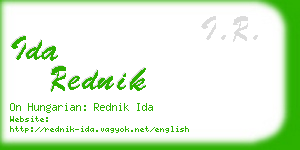 ida rednik business card